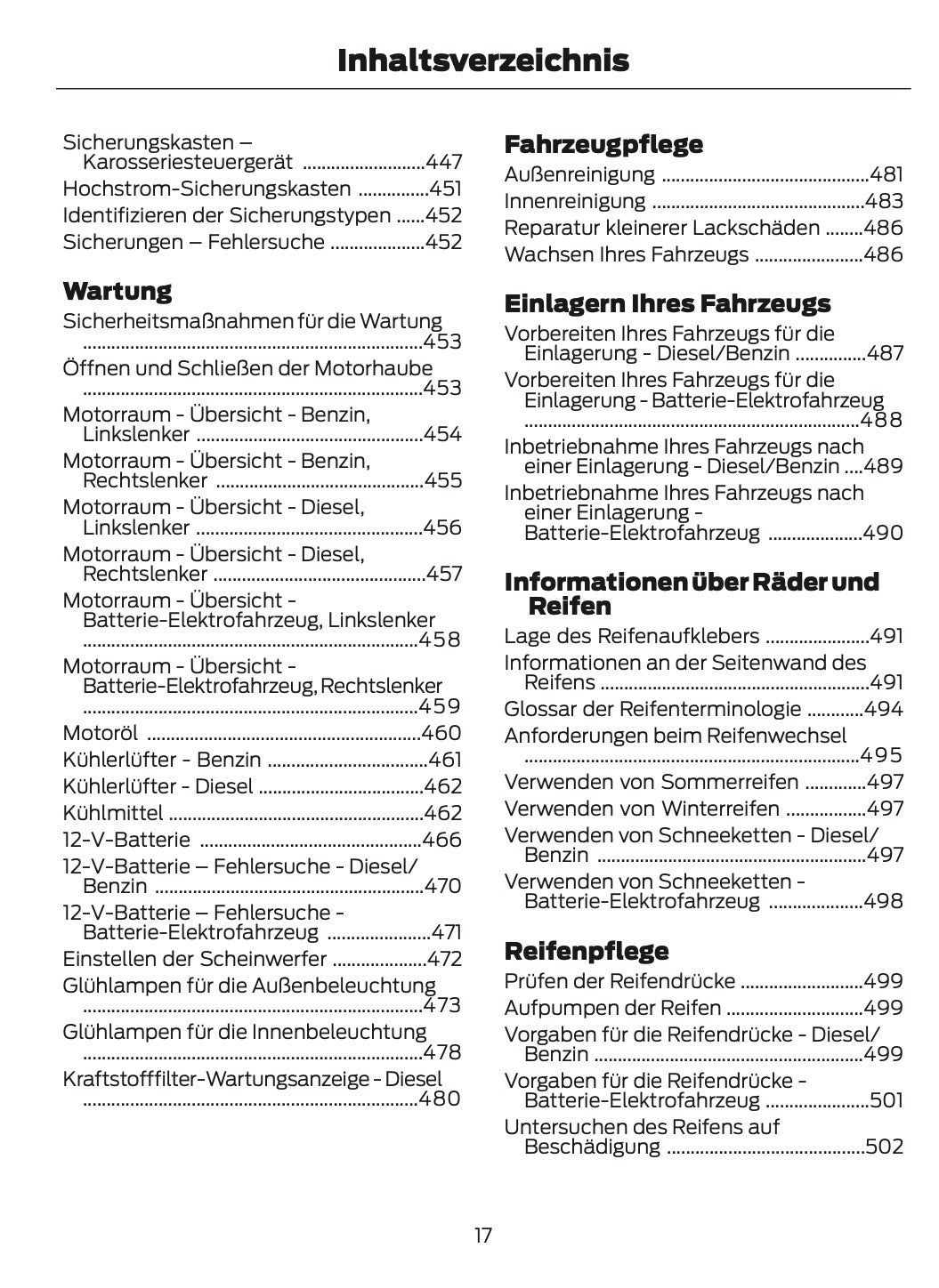 2024-2025 Ford Tourneo Courier/Transit Courier Owner's Manual | German