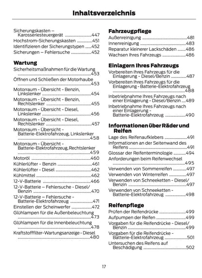 2024-2025 Ford Tourneo Courier/Transit Courier Owner's Manual | German
