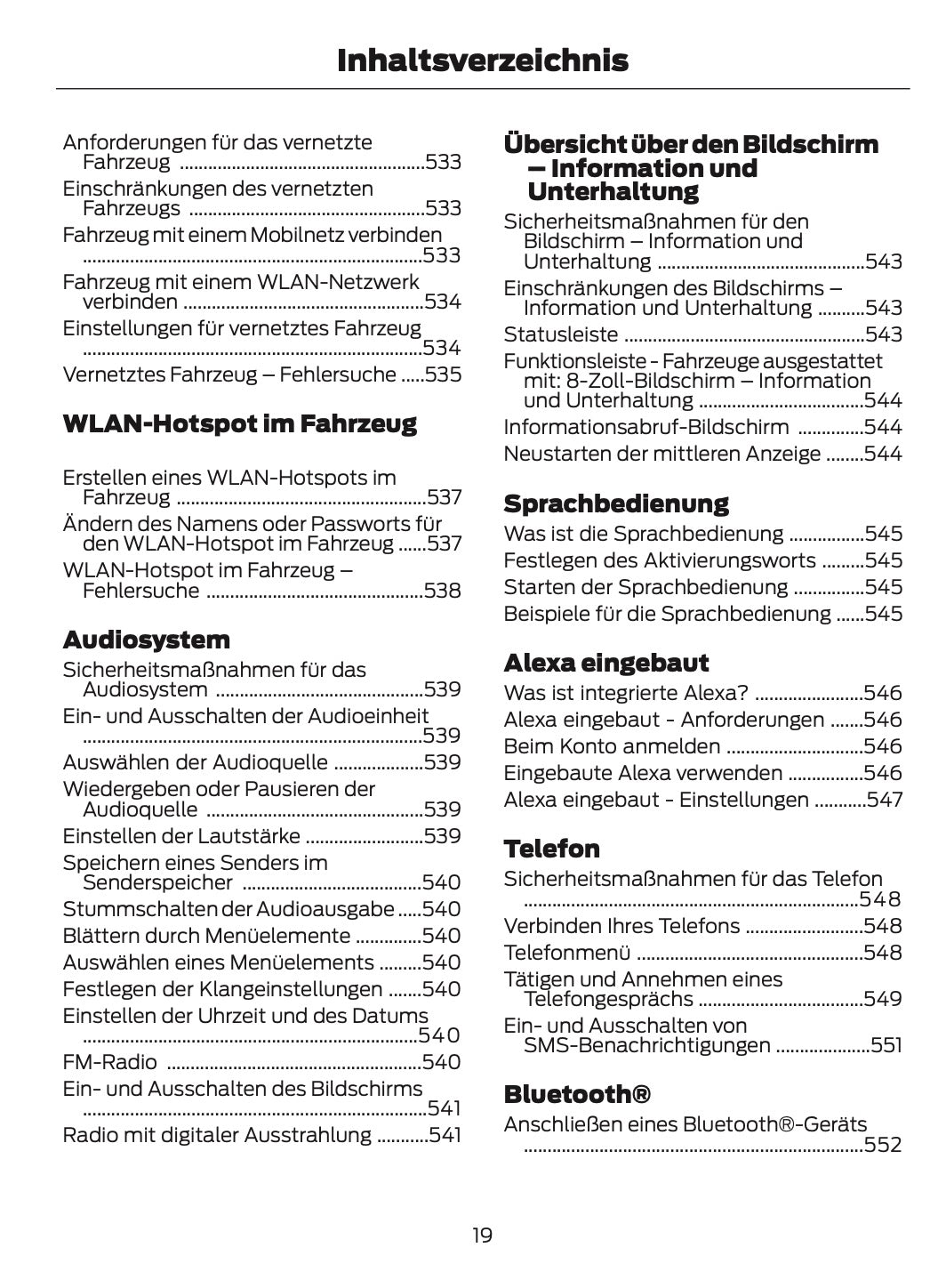 2024-2025 Ford Tourneo Courier/Transit Courier Owner's Manual | German