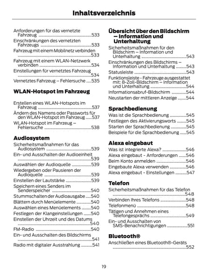 2024-2025 Ford Tourneo Courier/Transit Courier Owner's Manual | German