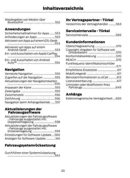 2024-2025 Ford Tourneo Courier/Transit Courier Owner's Manual | German