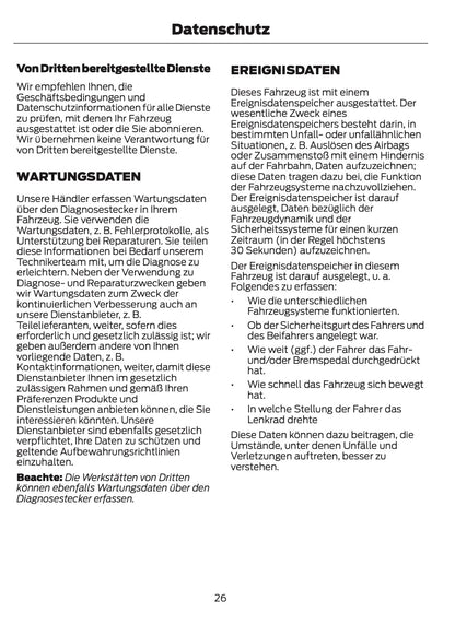 2024-2025 Ford Tourneo Courier/Transit Courier Owner's Manual | German