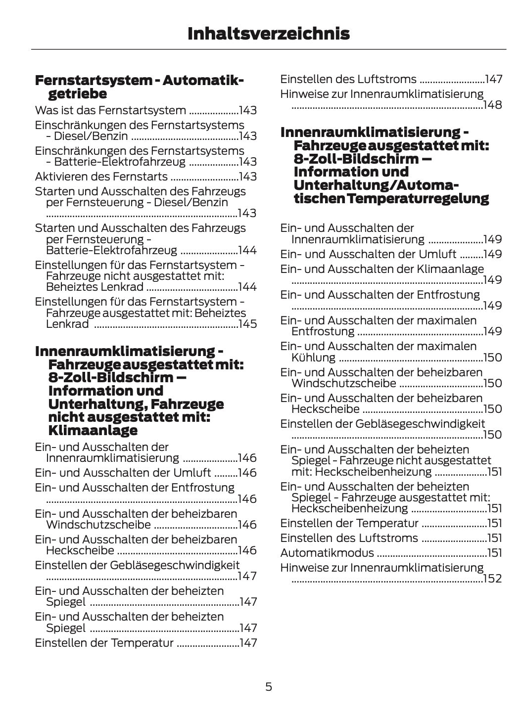 2024-2025 Ford Tourneo Courier/Transit Courier Owner's Manual | German