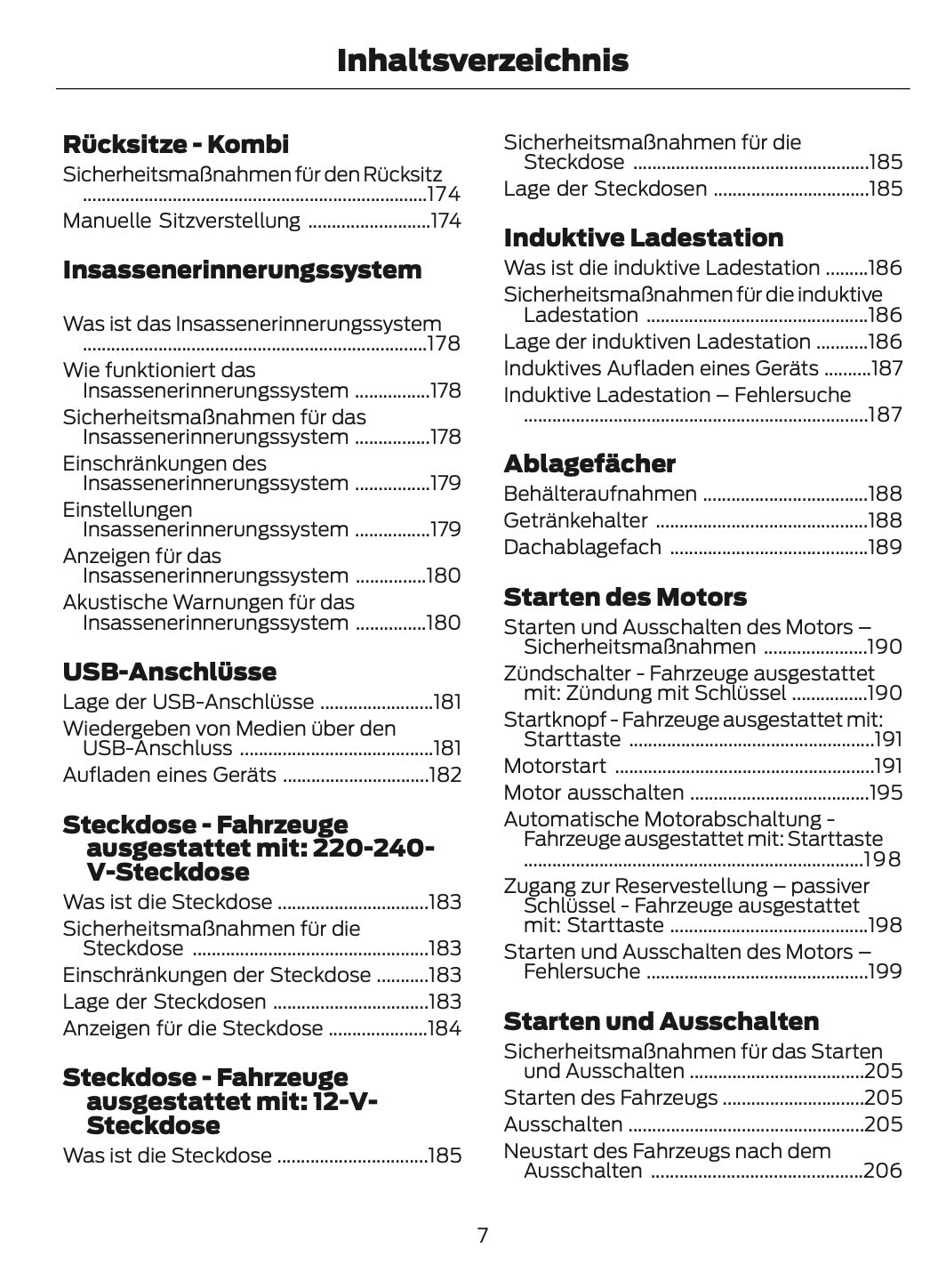 2024-2025 Ford Tourneo Courier/Transit Courier Owner's Manual | German