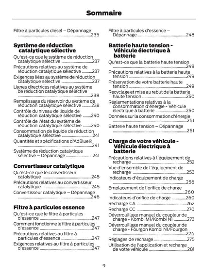 2024-2025 Ford Tourneo Courier/Transit Courier Manuel du propriétaire | Français
