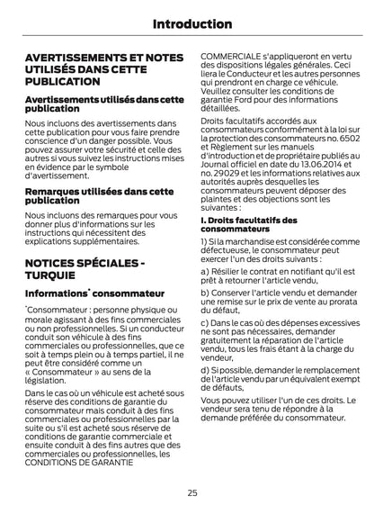 2024-2025 Ford Tourneo Courier/Transit Courier Manuel du propriétaire | Français