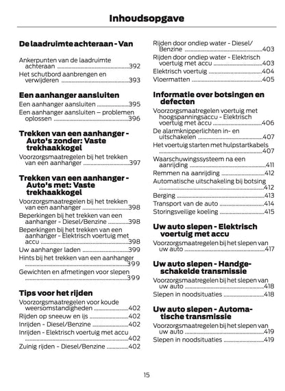 2024-2025 Ford Tourneo Courier/Transit Courier Gebruikershandleiding | Nederlands