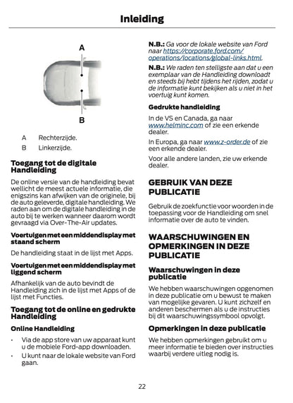 2024-2025 Ford Tourneo Courier/Transit Courier Gebruikershandleiding | Nederlands