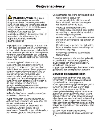 2024-2025 Ford Tourneo Courier/Transit Courier Gebruikershandleiding | Nederlands