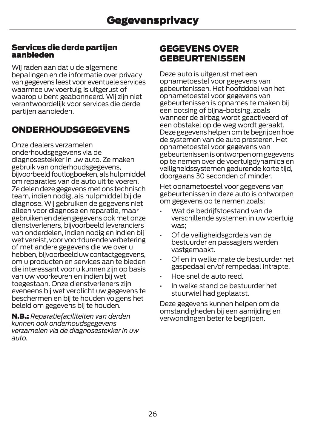 2024-2025 Ford Tourneo Courier/Transit Courier Gebruikershandleiding | Nederlands