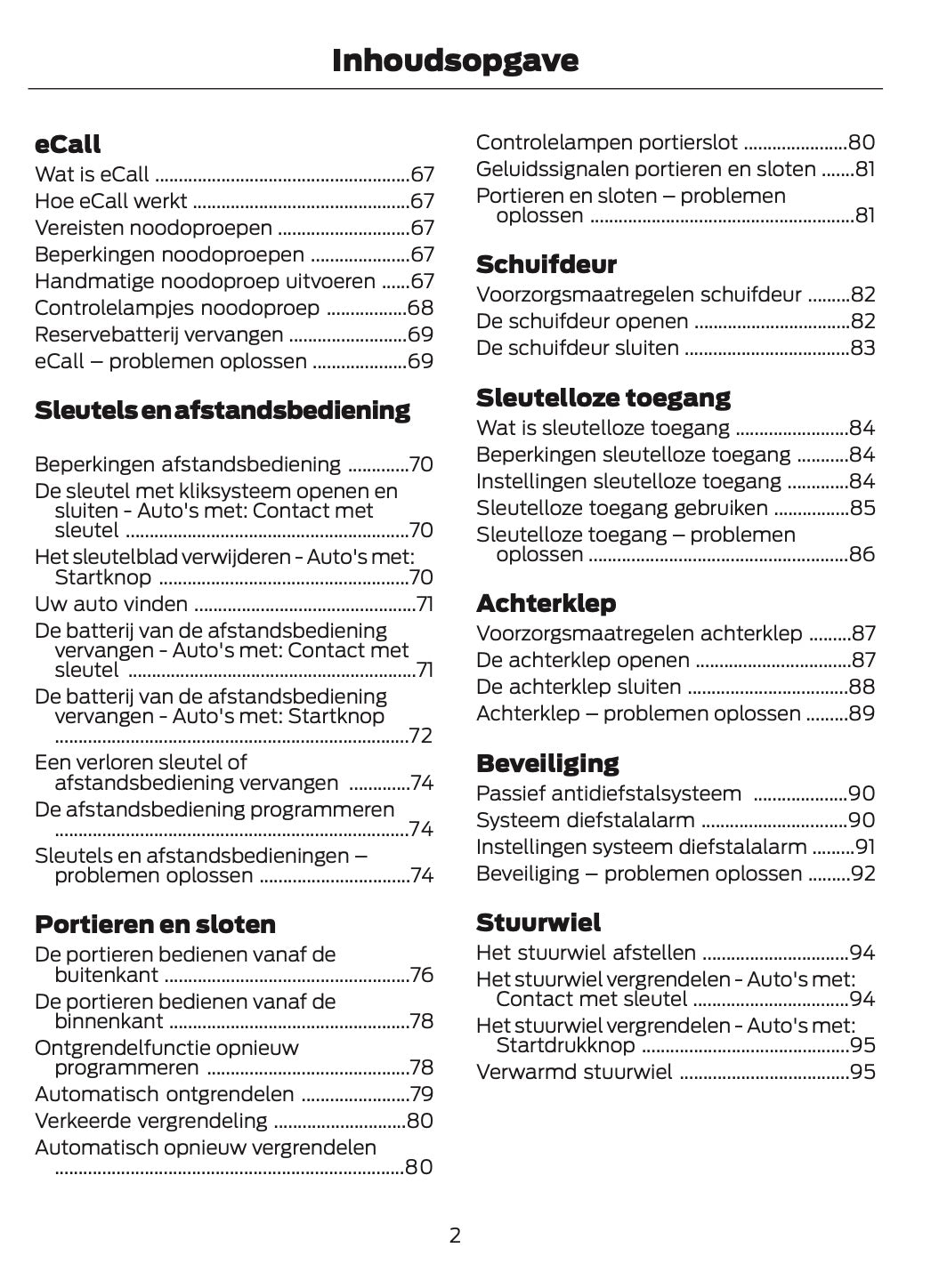 2024-2025 Ford Tourneo Courier/Transit Courier Gebruikershandleiding | Nederlands
