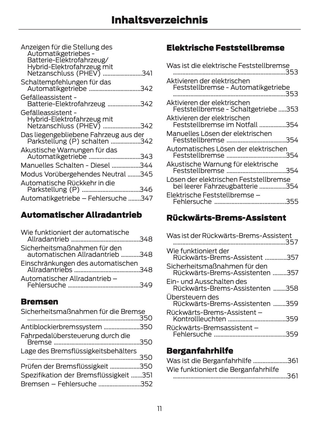 2024-2025 Ford Tourneo Custom/Transit Custom Owner's Manual | German