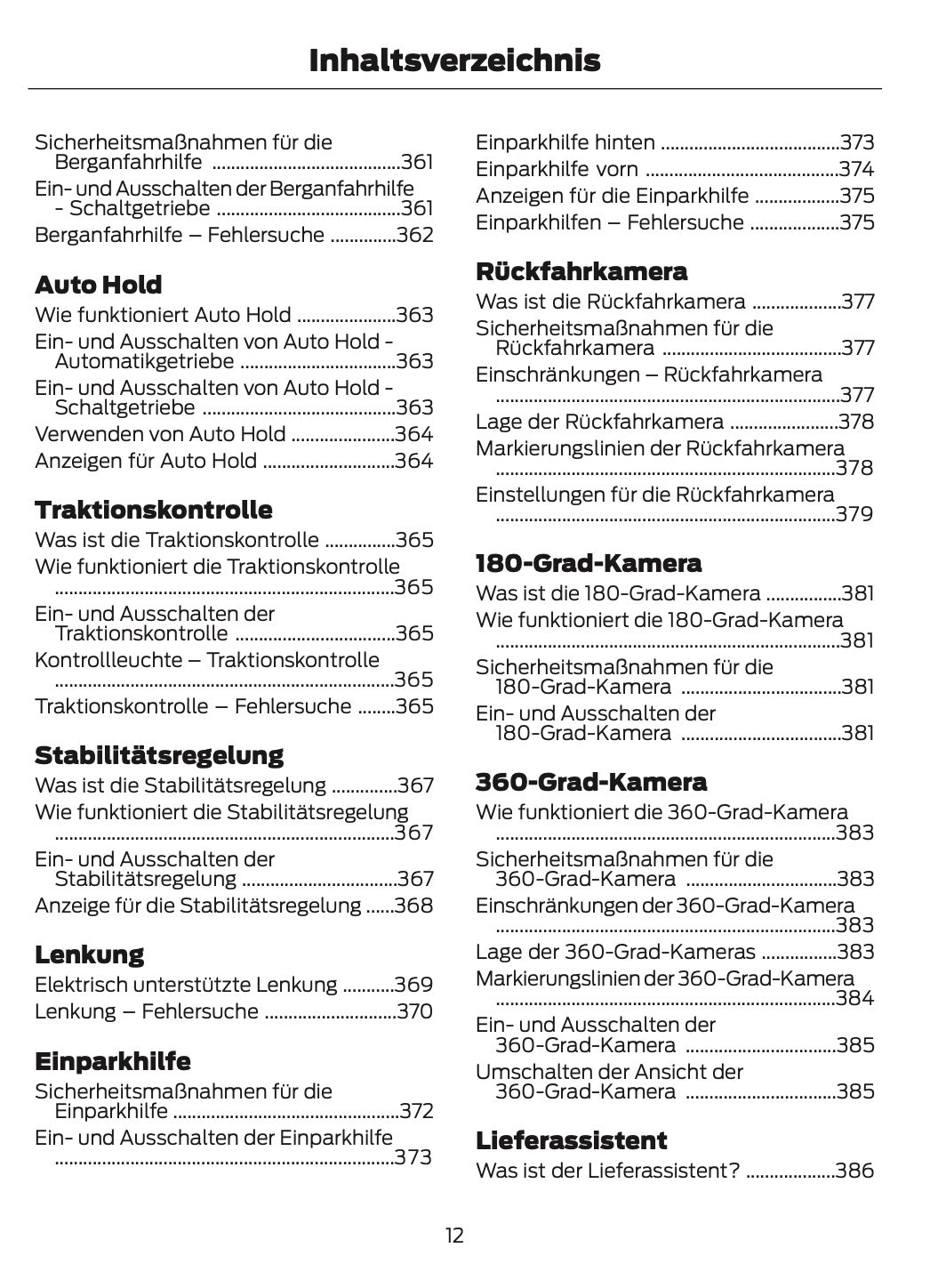 2024-2025 Ford Tourneo Custom/Transit Custom Owner's Manual | German
