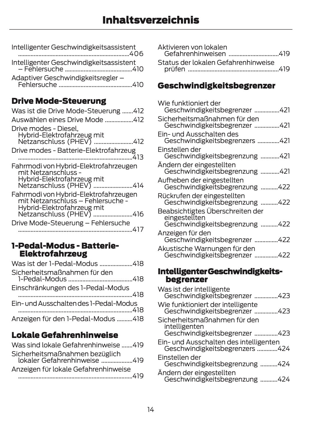 2024-2025 Ford Tourneo Custom/Transit Custom Owner's Manual | German