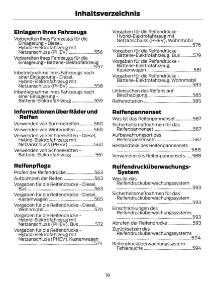 2024-2025 Ford Tourneo Custom/Transit Custom Owner's Manual | German