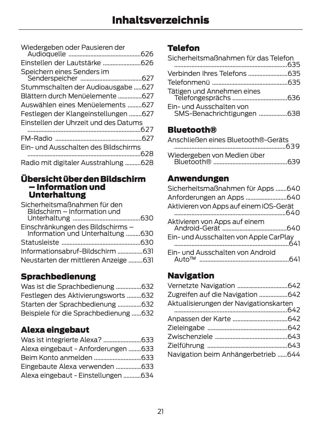 2024-2025 Ford Tourneo Custom/Transit Custom Owner's Manual | German