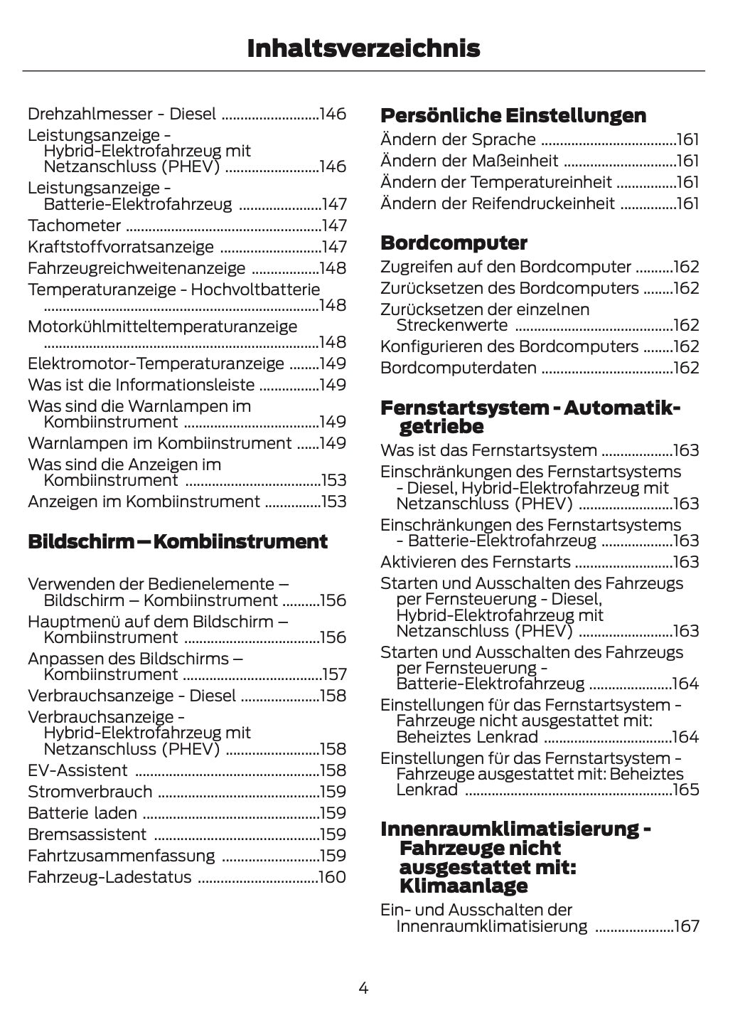 2024-2025 Ford Tourneo Custom/Transit Custom Owner's Manual | German