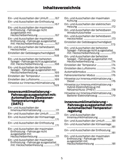 2024-2025 Ford Tourneo Custom/Transit Custom Owner's Manual | German