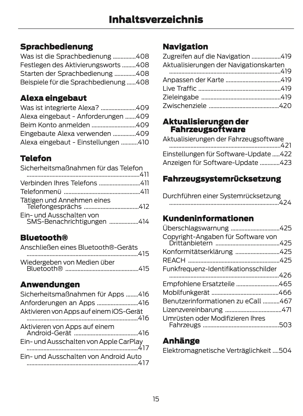 2024 Ford Tourneo Courier/Transit Courier Owner's Manual | German