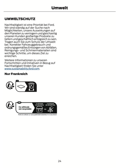 2024 Ford Tourneo Courier/Transit Courier Owner's Manual | German