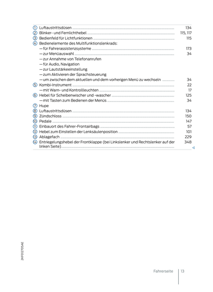 2024 Ford Tourneo Connect/Transit Connect Owner's Manual | German