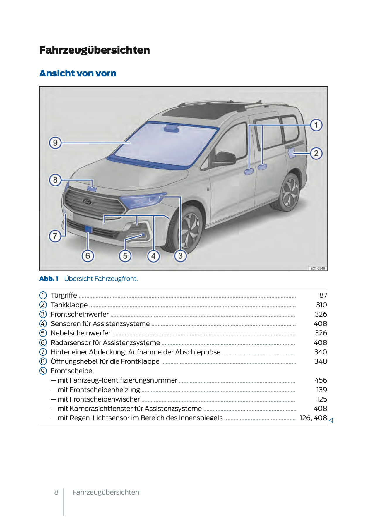 2024 Ford Tourneo Connect/Transit Connect Owner's Manual | German