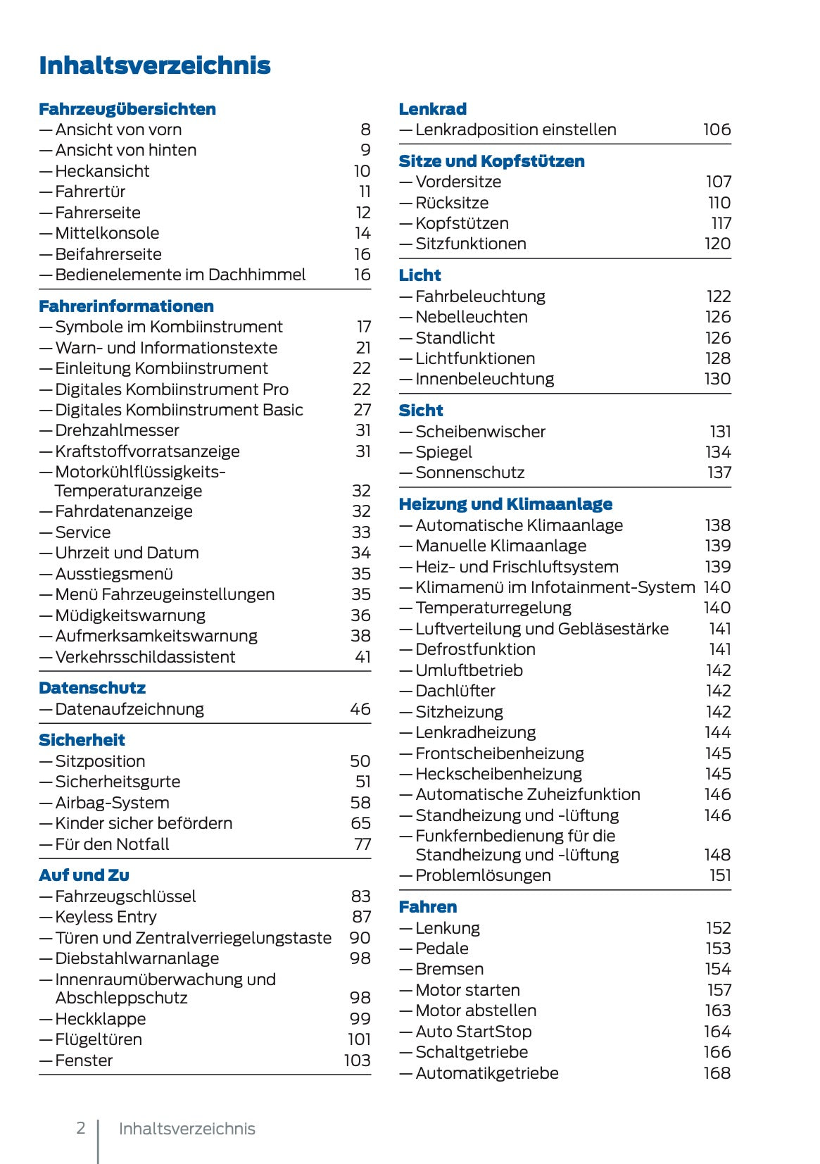 2025 Ford Tourneo Connect/Transit Connect Owner's Manual | German
