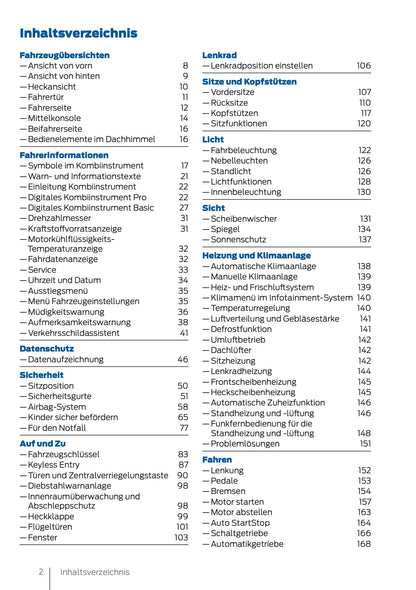 2025 Ford Tourneo Connect/Transit Connect Owner's Manual | German