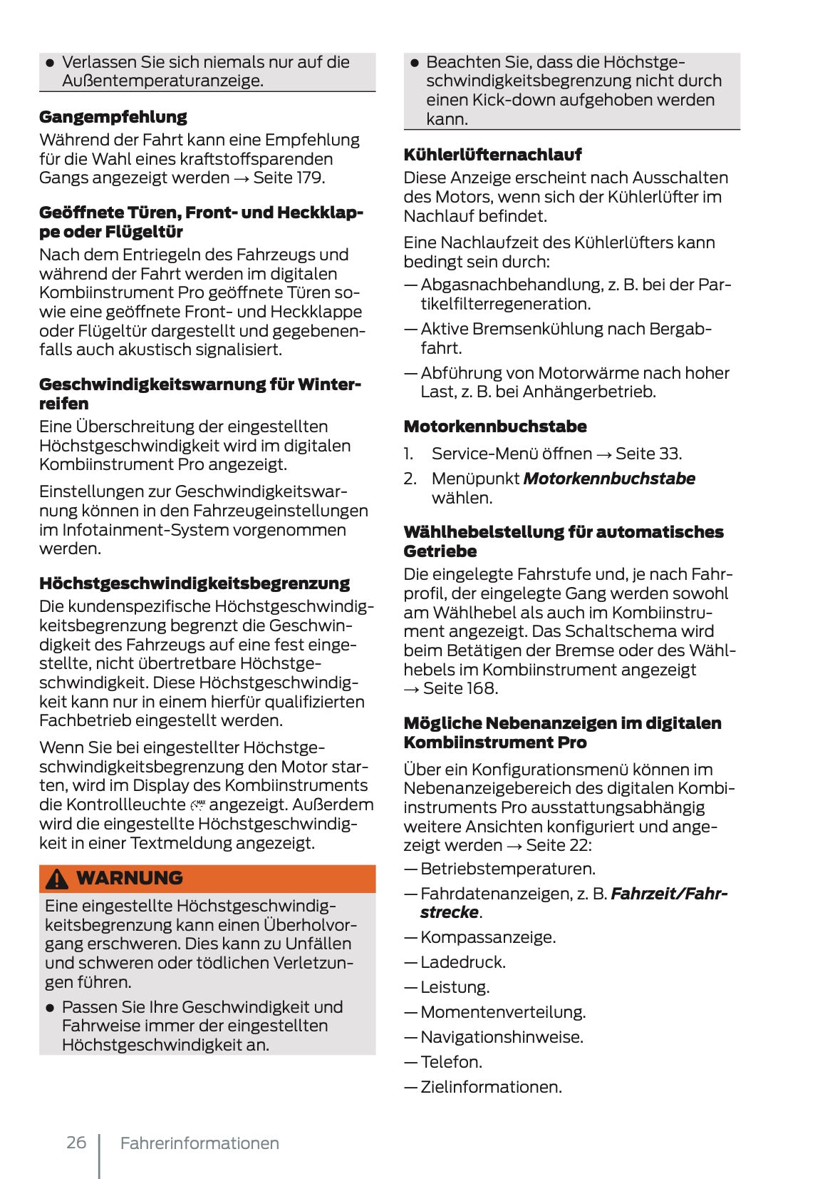 2025 Ford Tourneo Connect/Transit Connect Owner's Manual | German