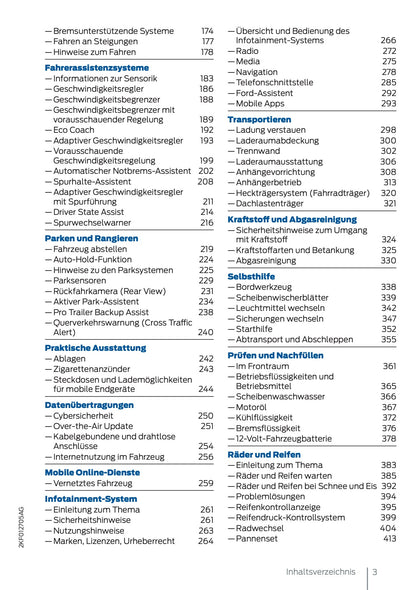 2025 Ford Tourneo Connect/Transit Connect Owner's Manual | German