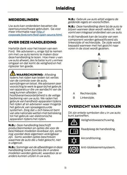 2021-2024 Ford Tourneo Custom/Transit Custom Gebruikershandleiding | Nederlands