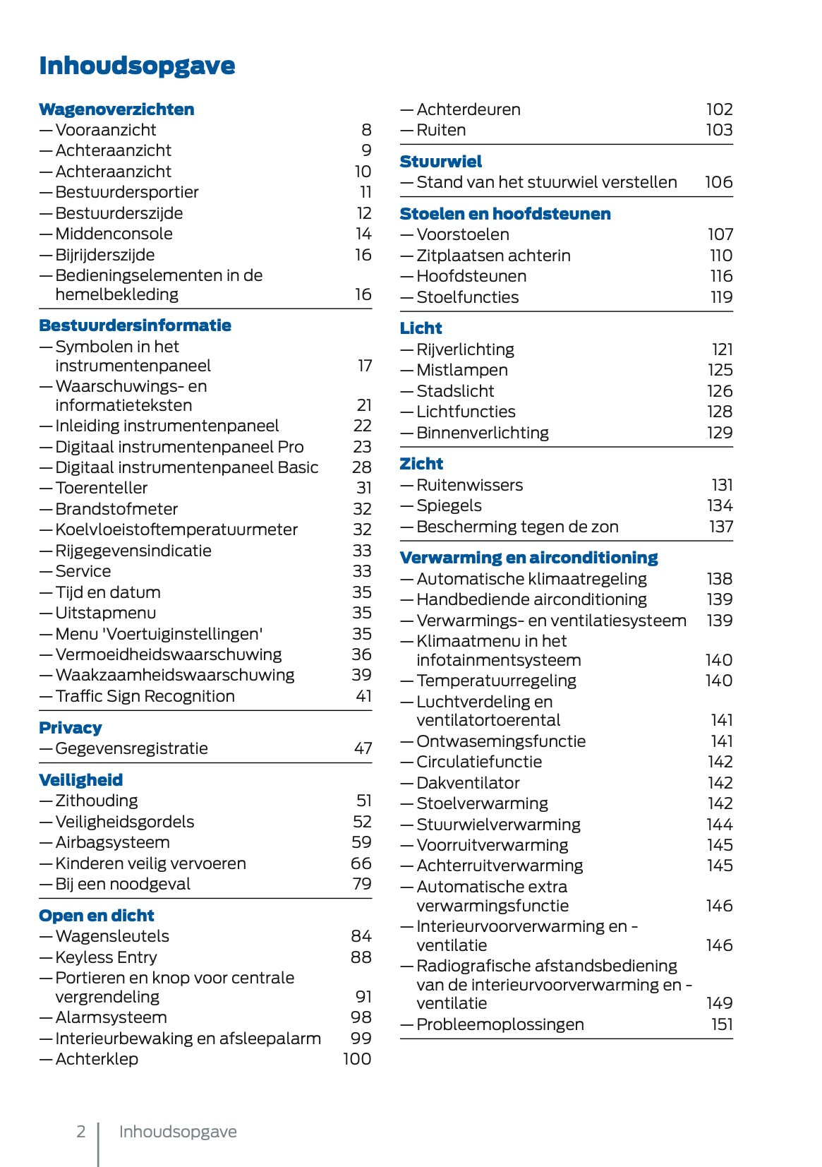2025 Ford Tourneo Connect/Transit Connect Gebruikershandleiding | Nederlands