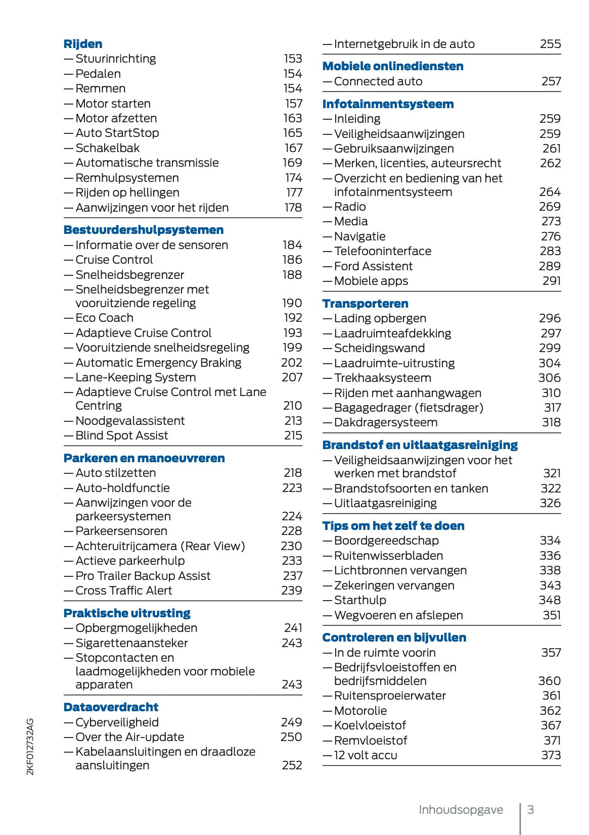2025 Ford Tourneo Connect/Transit Connect Gebruikershandleiding | Nederlands