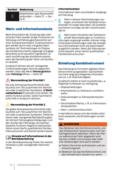 2025 Ford Tourneo Connect/Transit Connect PHEV Owner's Manual | German