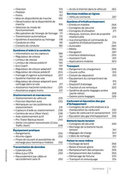2025 Ford Tourneo Connect/Transit Connect PHEV Manuel du propriétaire | Français