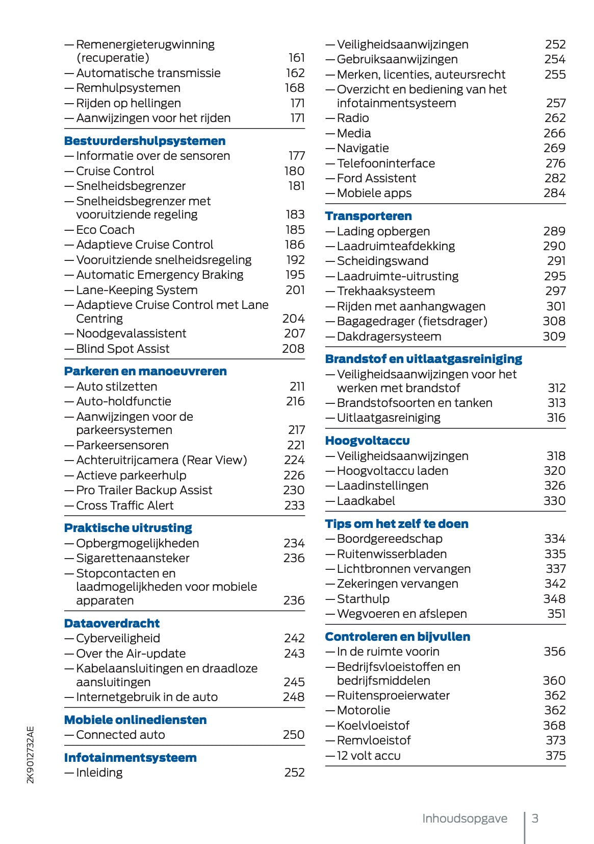 2025 Ford Tourneo Connect/Transit Connect PHEV Gebruikershandleiding | Nederlands