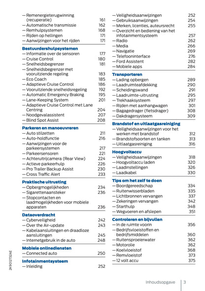 2025 Ford Tourneo Connect/Transit Connect PHEV Gebruikershandleiding | Nederlands