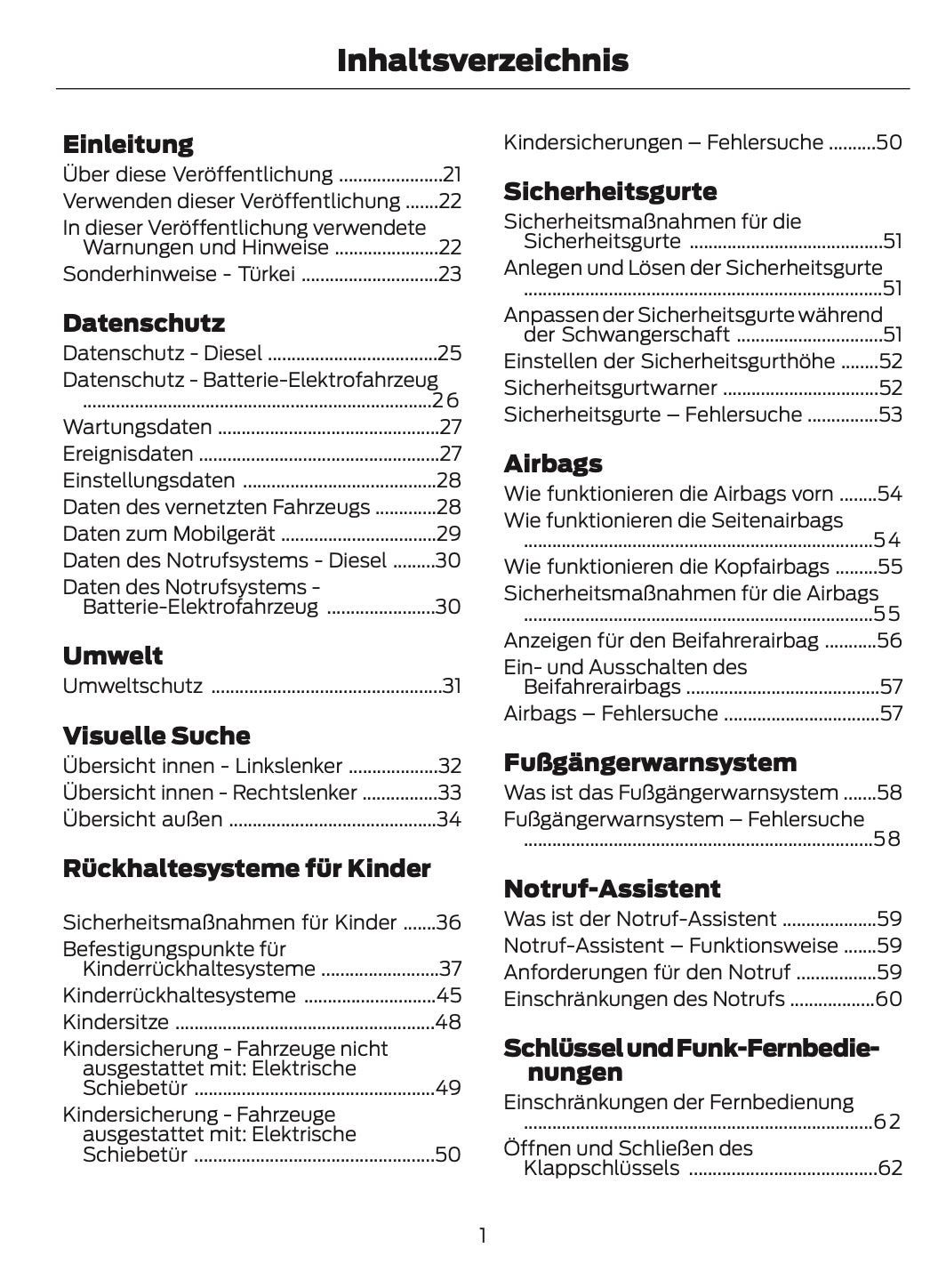 2024-2025 Ford Transit Owner's Manual | German