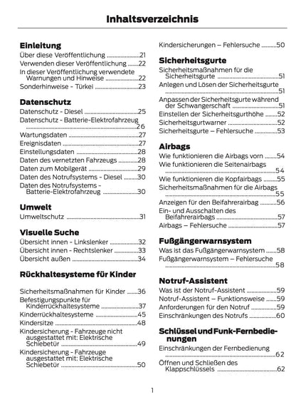 2024-2025 Ford Transit Owner's Manual | German