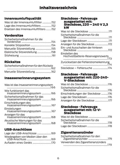 2024-2025 Ford Transit Owner's Manual | German