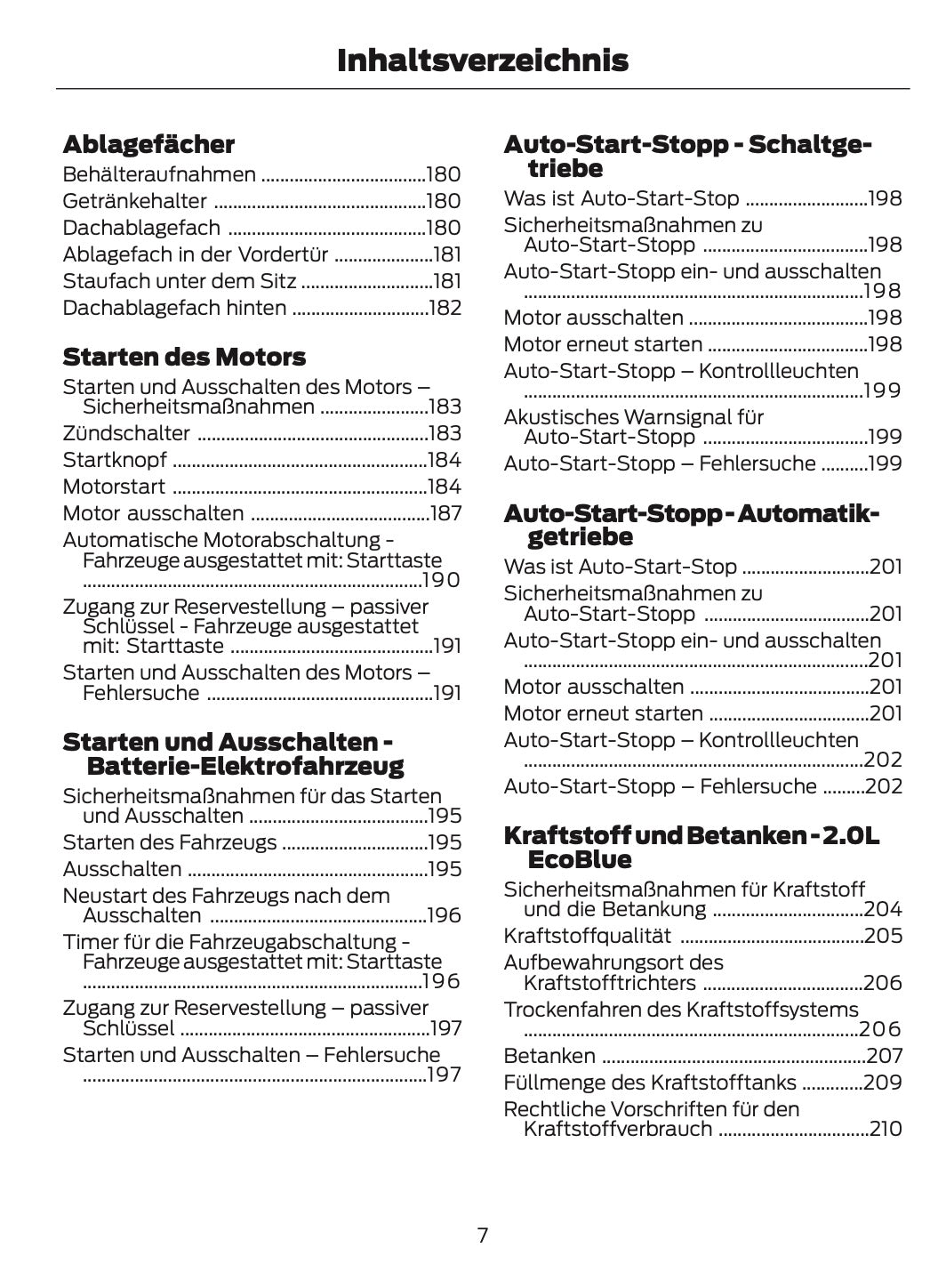 2024-2025 Ford Transit Owner's Manual | German
