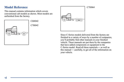 2001 GMC C Series Owner's Manual | English US
