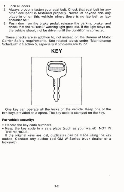 2007 GMC W-Series Owner's Manual | English
