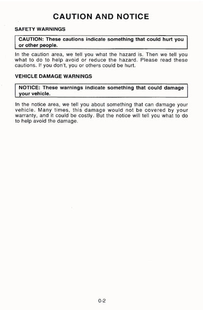 2007 GMC W-Series Owner's Manual | English