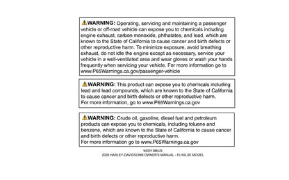 2026 Harley-Davidson FLHXLSE Owner's Manual | English US
