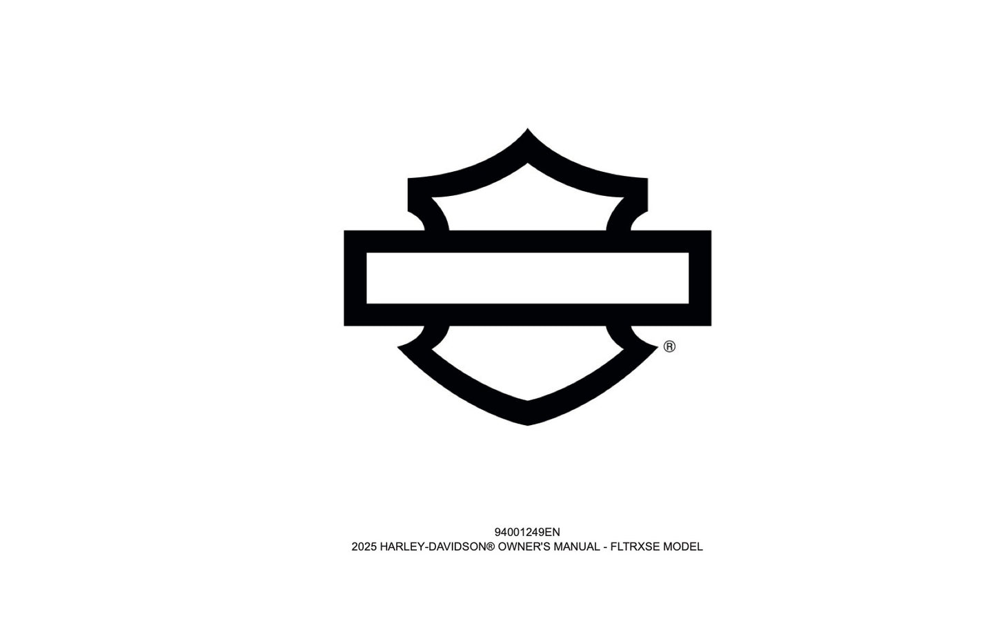2025 Harley-Davidson FLTRXSE Owner's Manual | English US