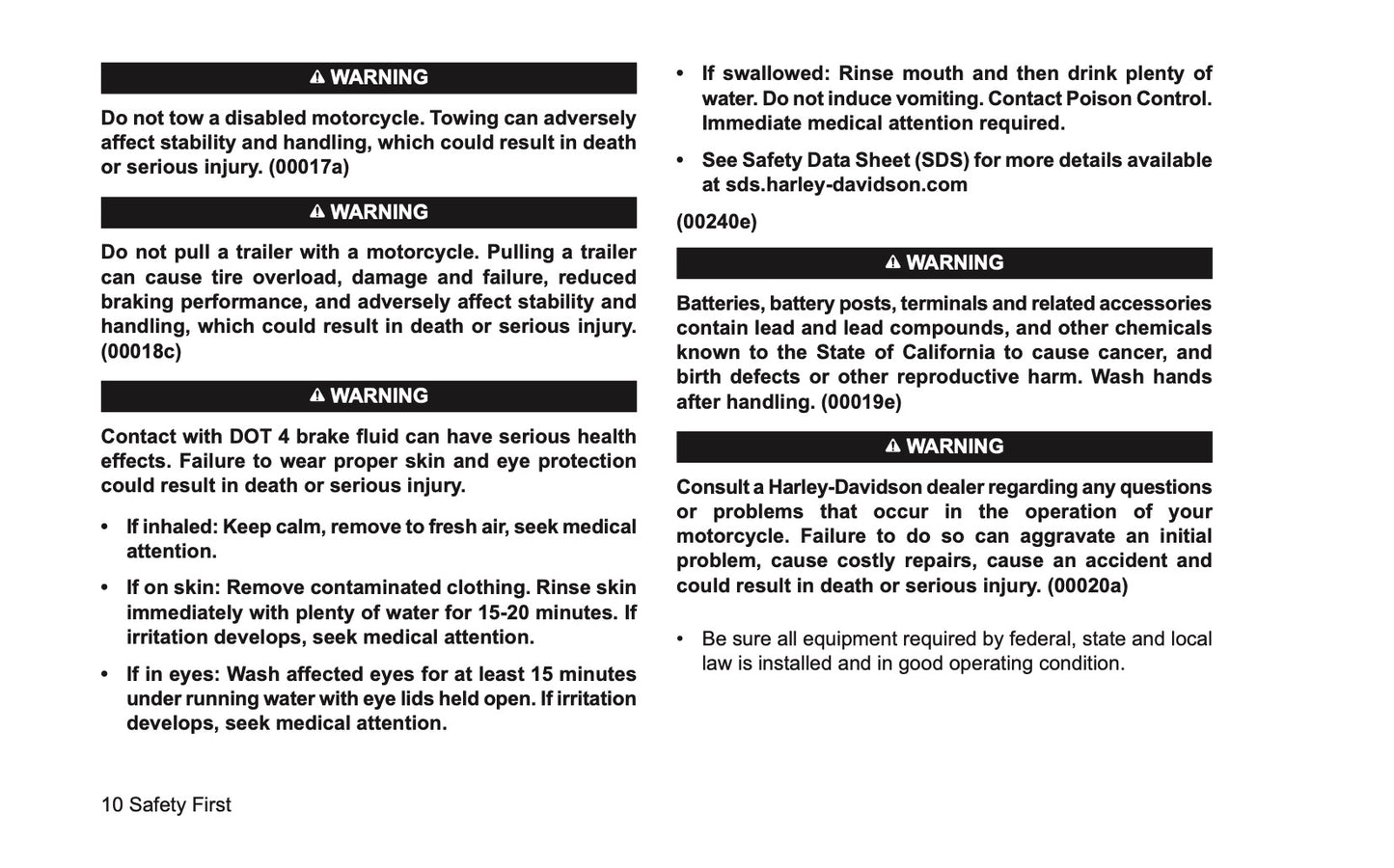 2006 Harley-Davidson Police Owner's Manual | English US