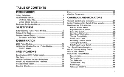 2006 Harley-Davidson Police Owner's Manual | English US