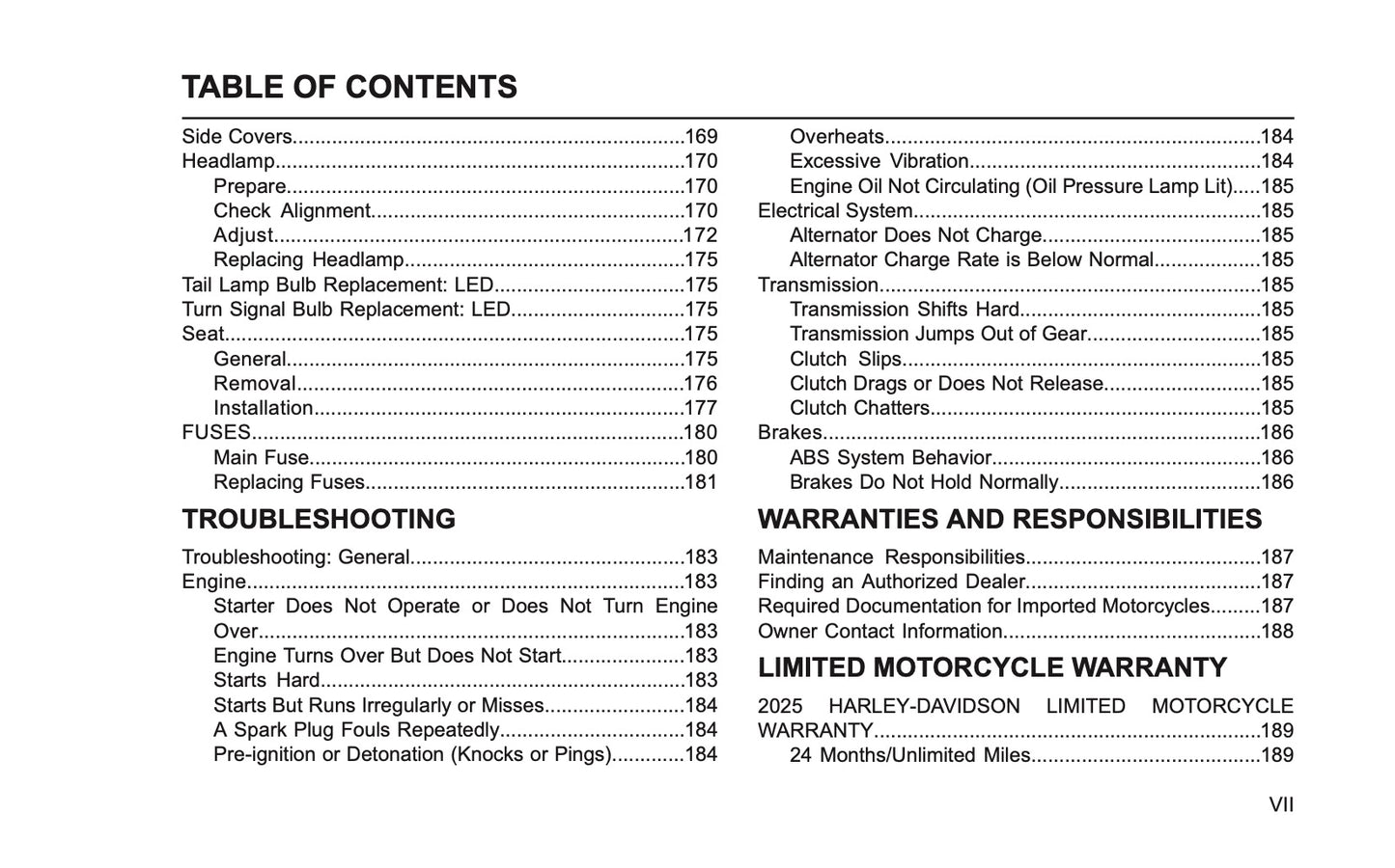 2025 Harley-Davidson Softail Owner's Manual | English US