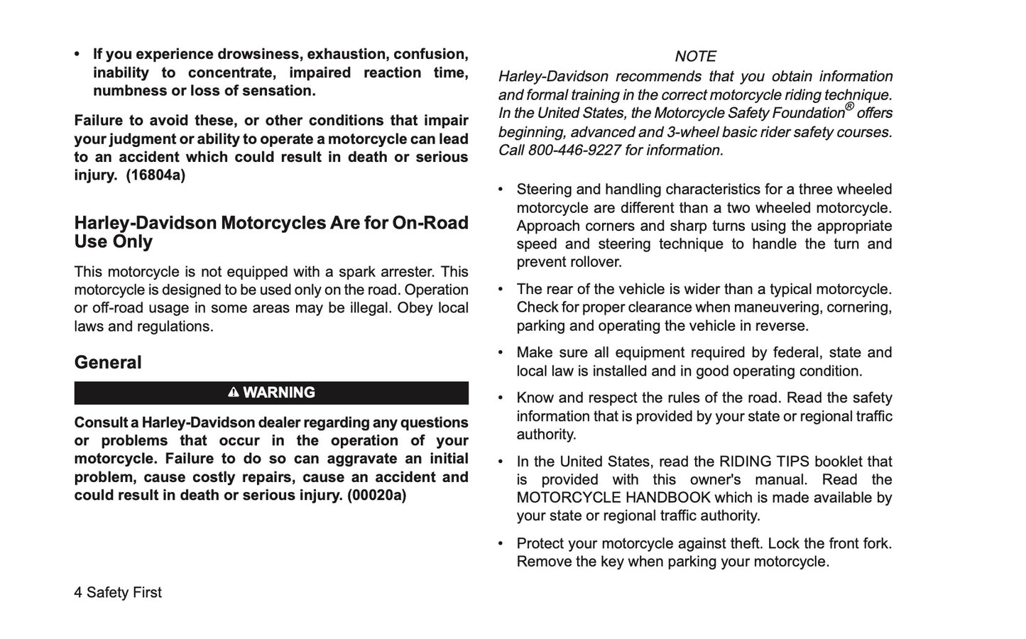 2026 Harley-Davidson Trike Owner's Manual | English US